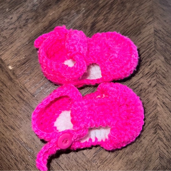 Shoes New Handmade Newborn Pink Baby Girl Shoes Poshmark